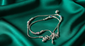 Silver Dangling Heart Anklet 8 inch
