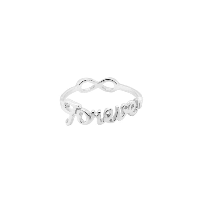 Sterling Silver Infinity Forever Double Sided Ring