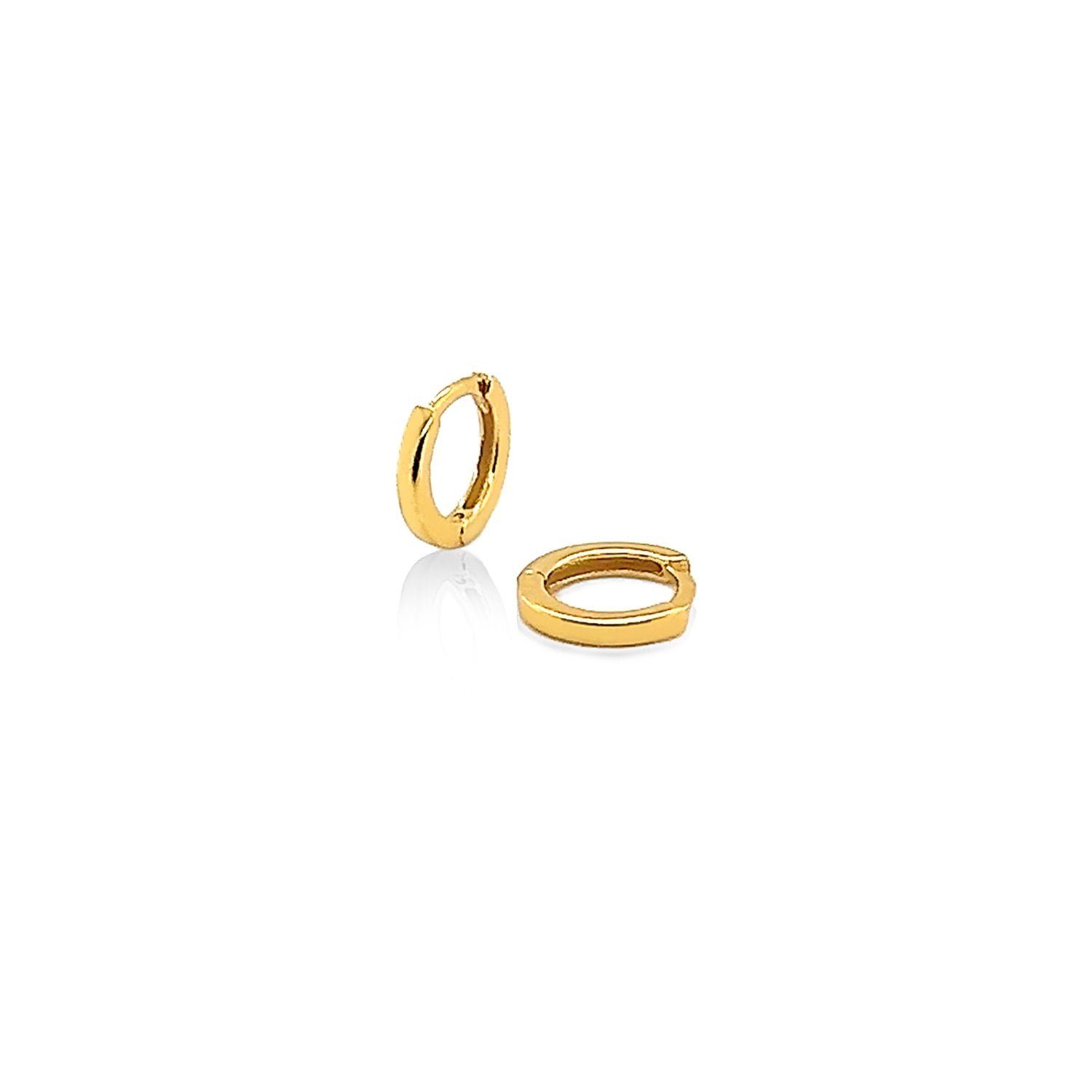 Sterling Silver Petite Plain Huggie - 14kt Gold Vermeil