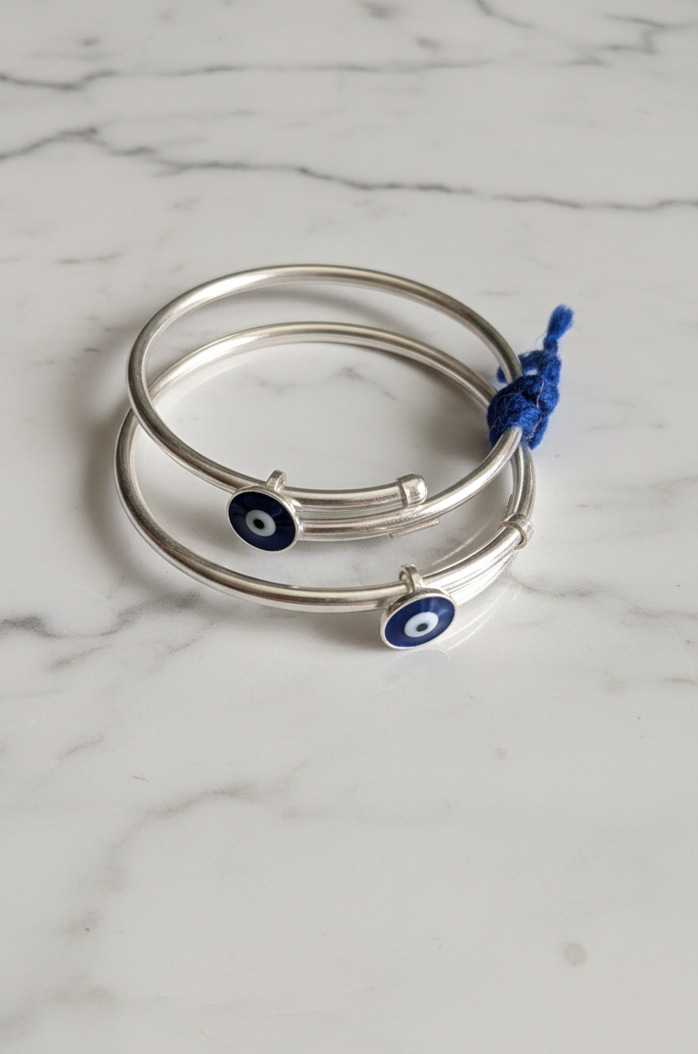 Silver Evil Eye Bracelet