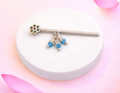 Elegant silver flute with gemstones
