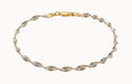 Sterling Silver Two-Tone Twisted Magic Bracelet