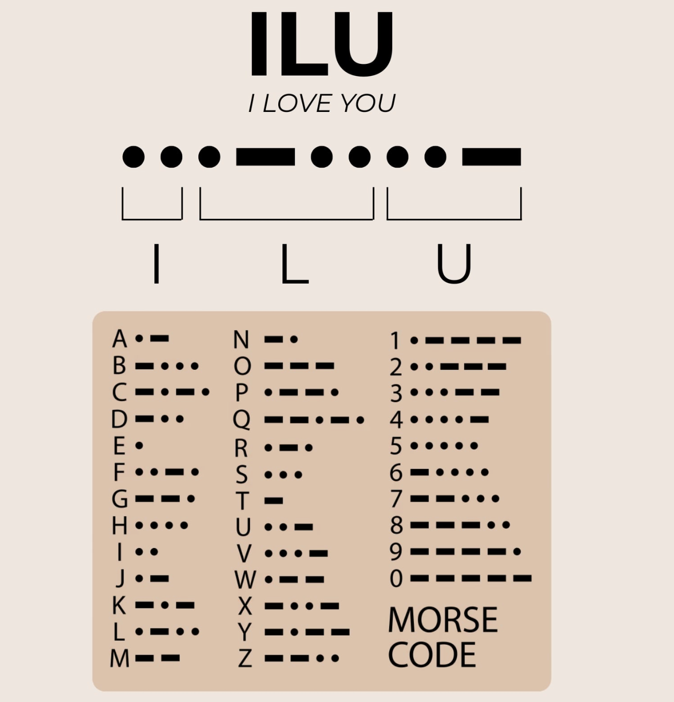 Sterling Silver CZ Morse Code ILU  Necklace