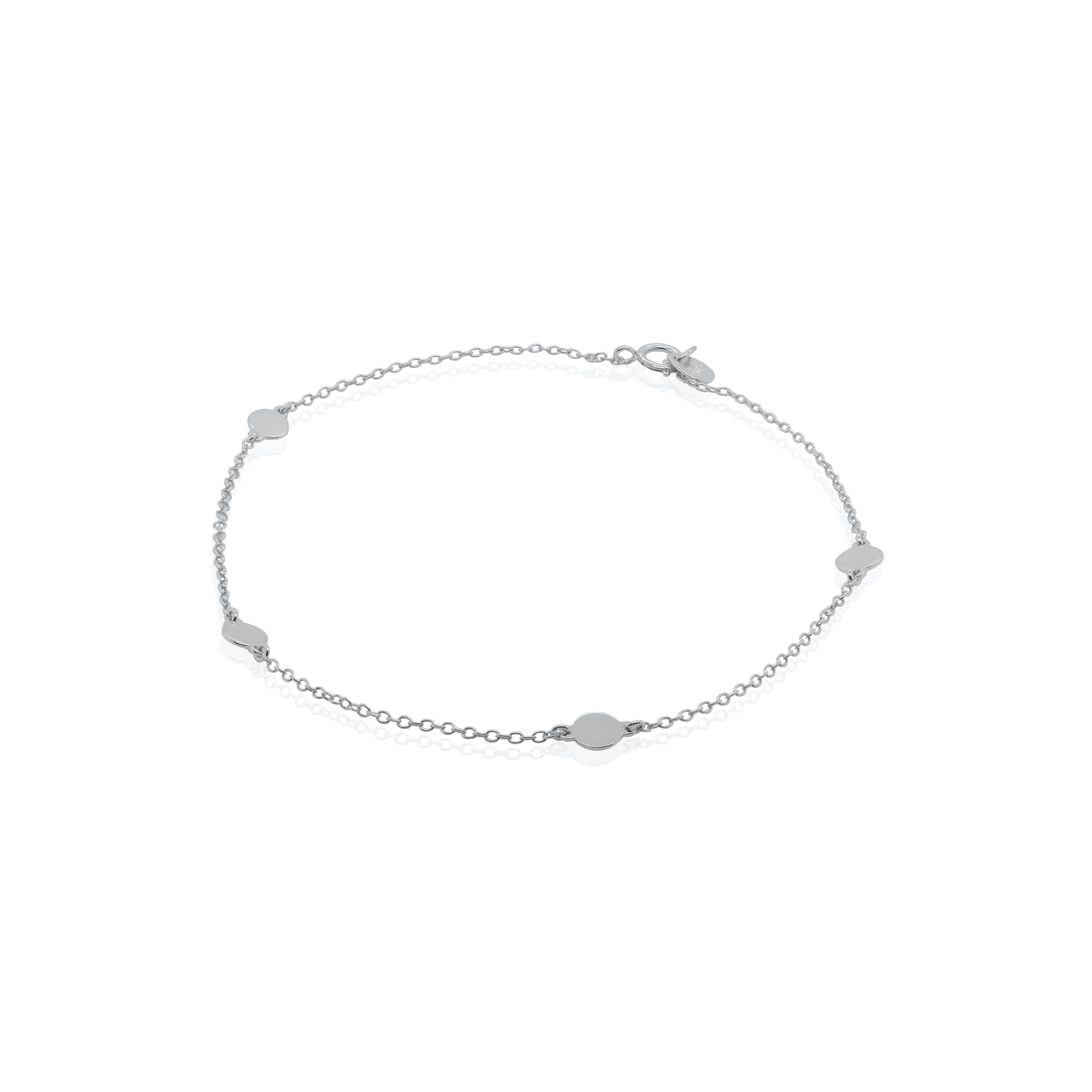 Sterling Silver Polka Dot Anklet
