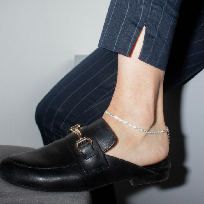 Sterling Silver Bismark Chain Anklet 3.85mm