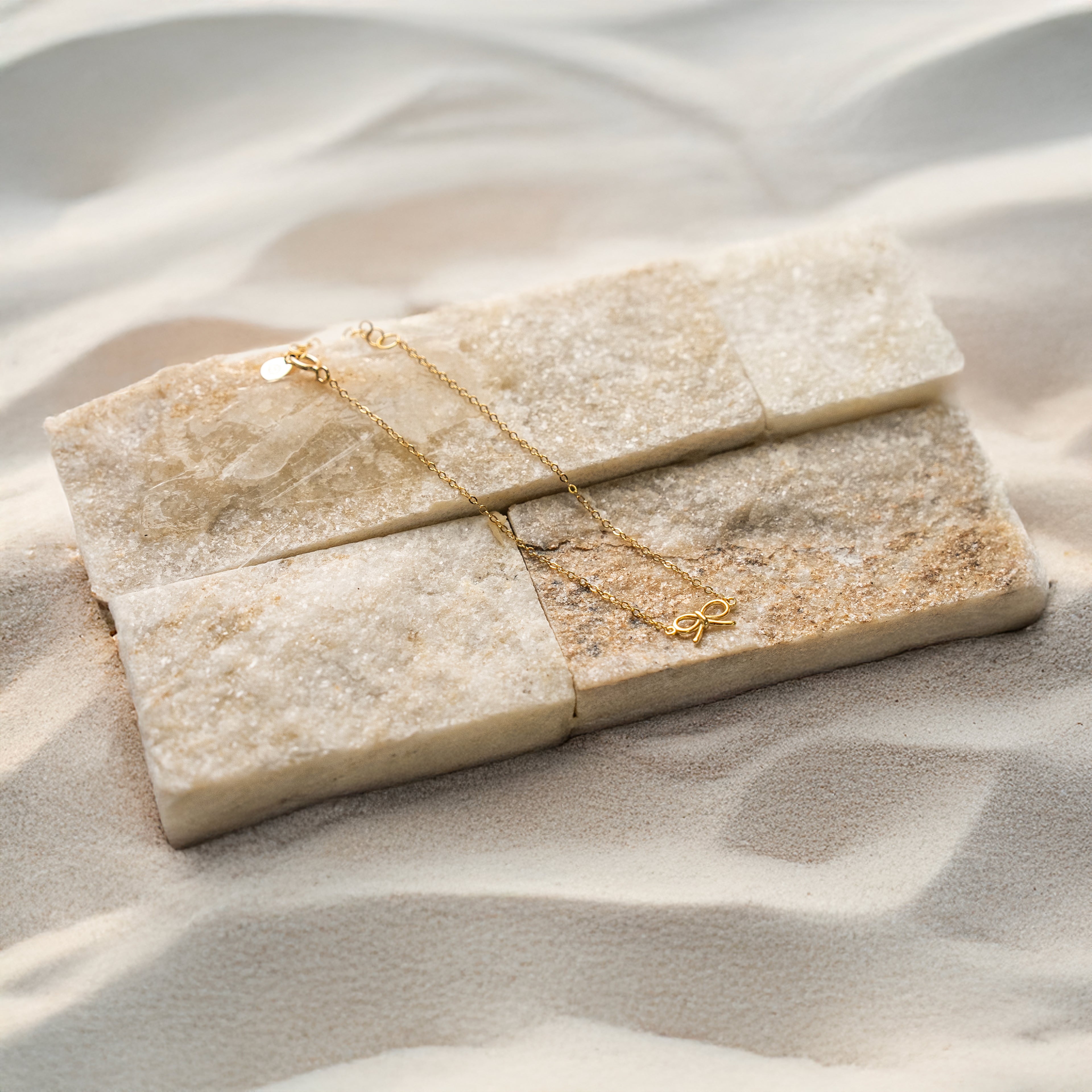 Sterling Silver Ribbon Bow Bracelet - 14kt Gold Vermeil