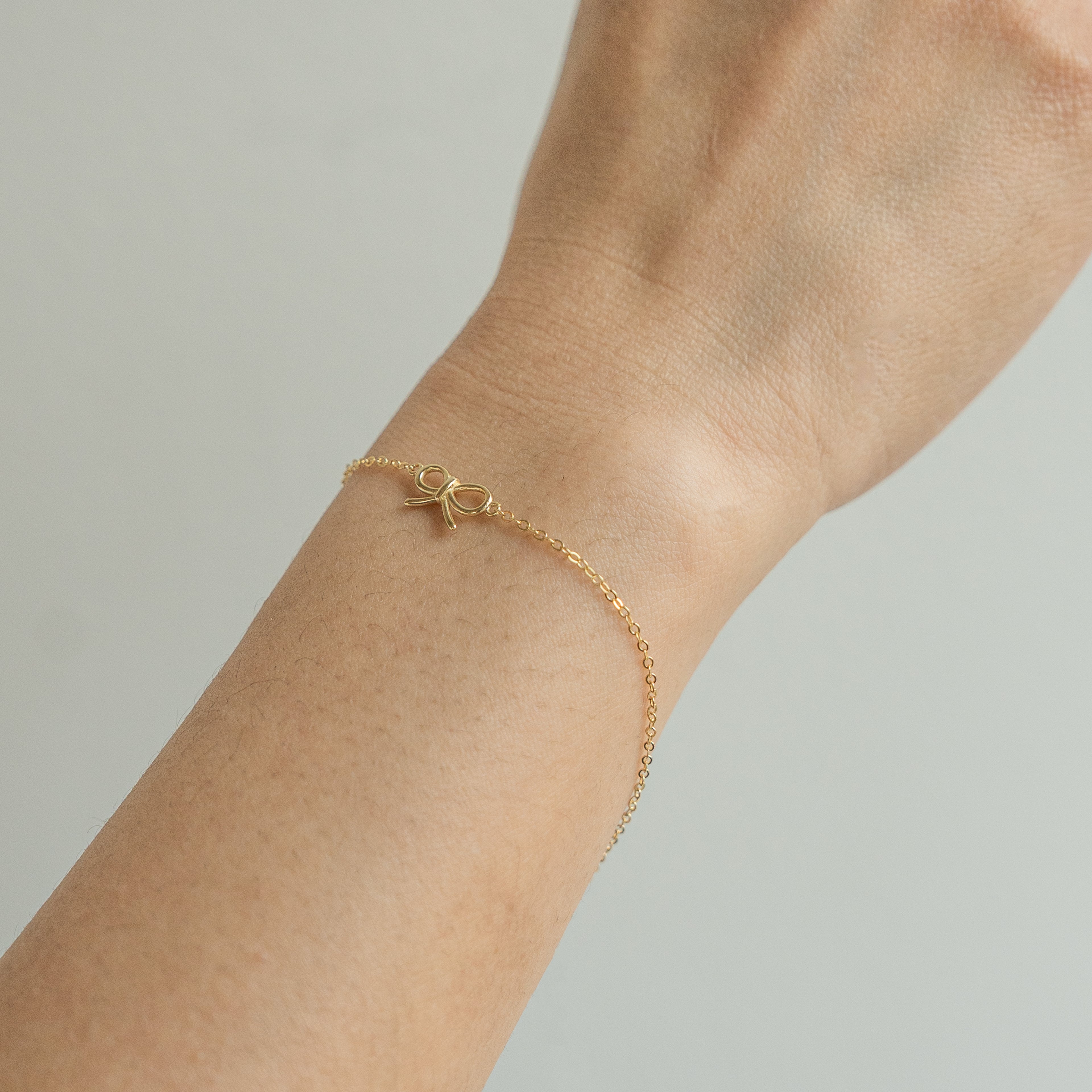 Sterling Silver Ribbon Bow Bracelet - 14kt Gold Vermeil