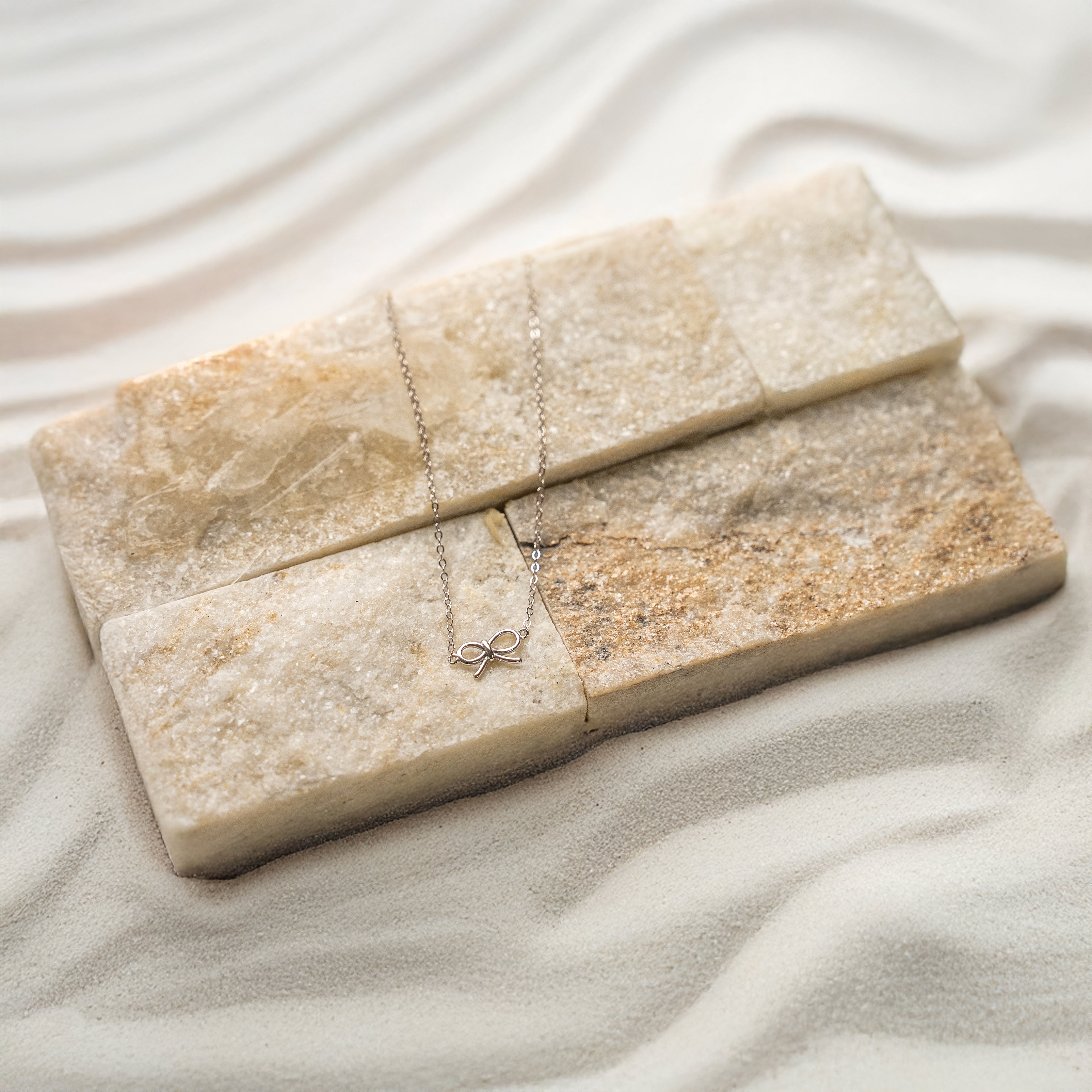 Sterling Silver Ribbon Bow Bracelet