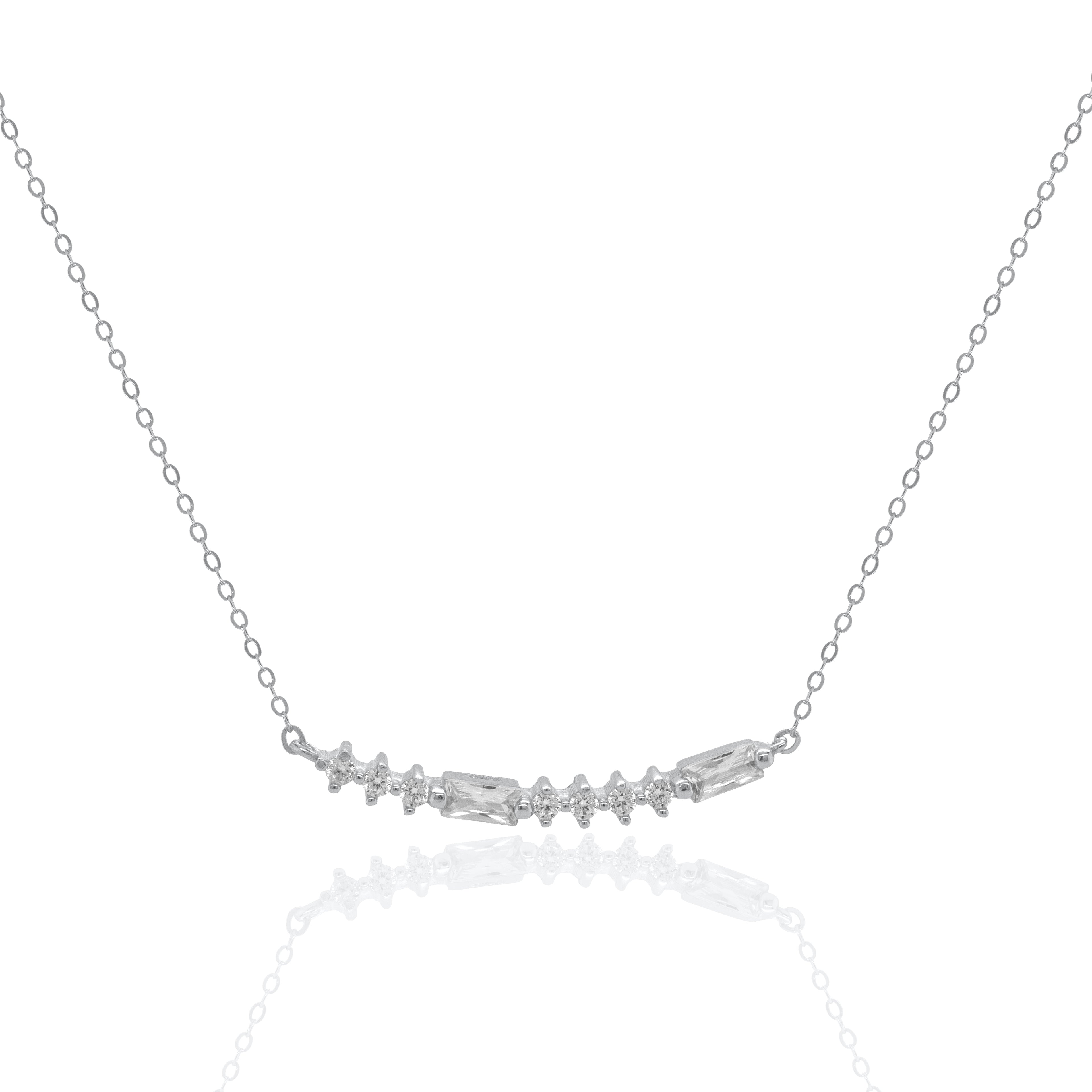 Sterling Silver CZ Morse Code ILU  Necklace