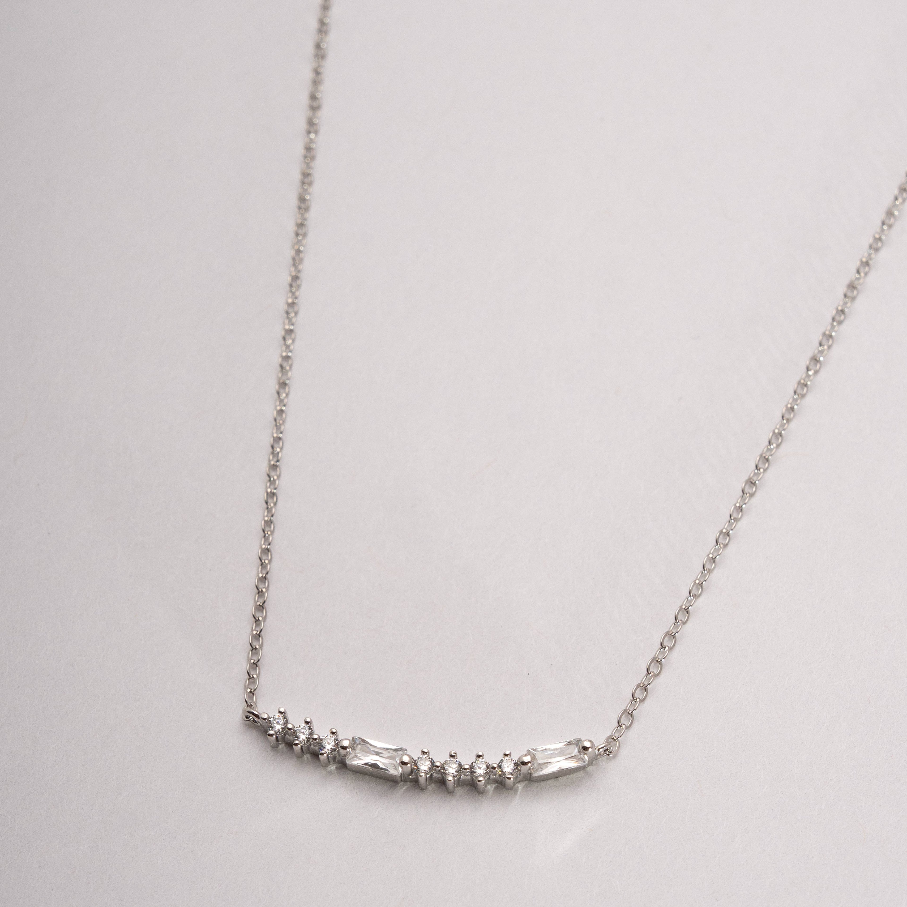 Sterling Silver CZ Morse Code ILU  Necklace