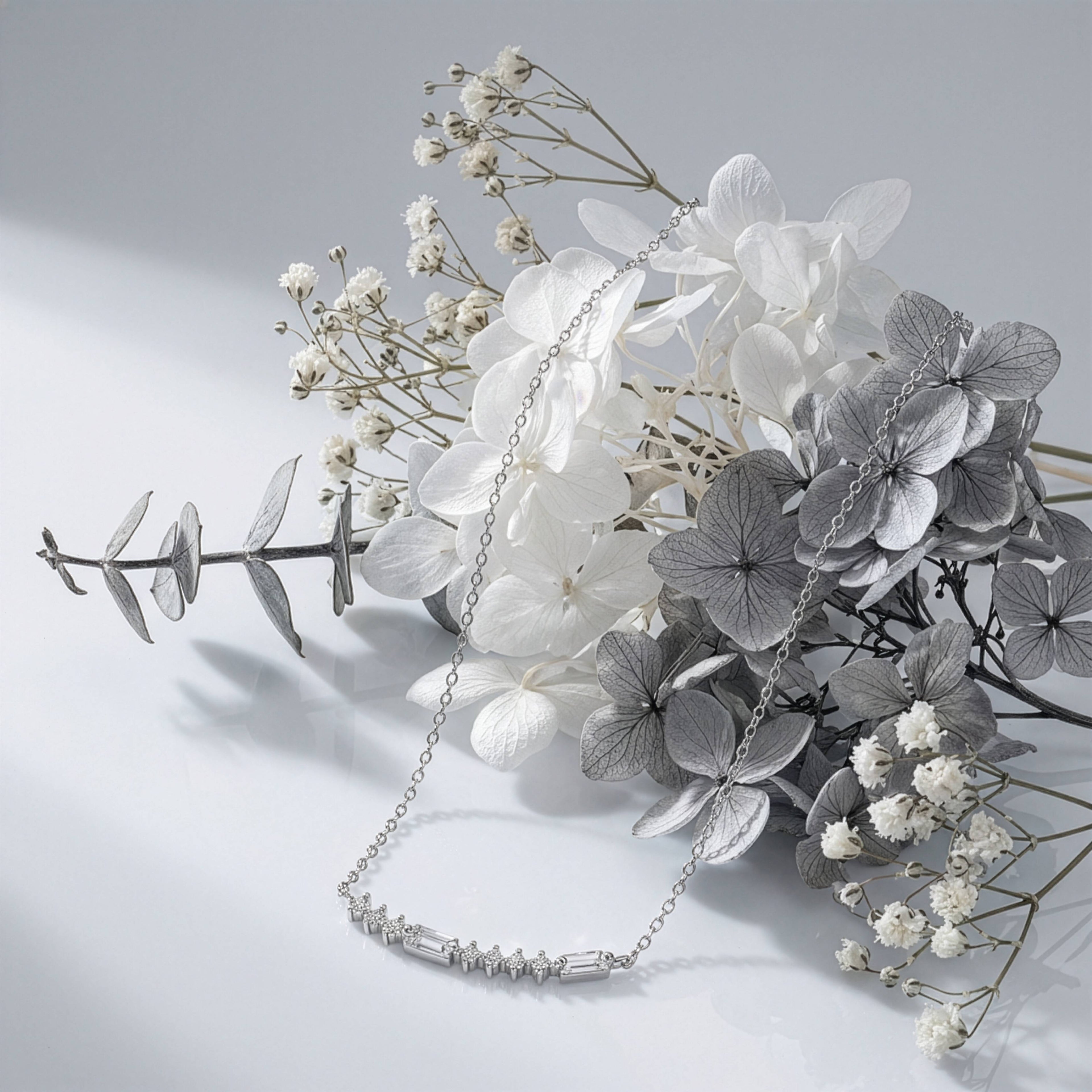 Sterling Silver CZ Morse Code ILU  Necklace